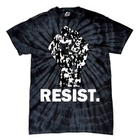 Resist Fist Pattern Hand Tie-Dye T-Shirt