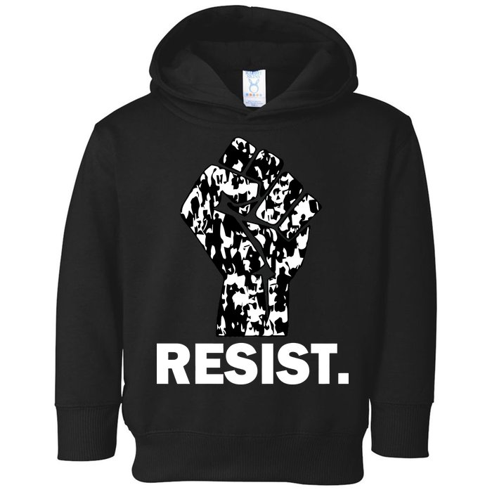 Resist Fist Pattern Hand Toddler Hoodie