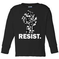 Resist Fist Pattern Hand Toddler Long Sleeve Shirt