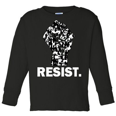 Resist Fist Pattern Hand Toddler Long Sleeve Shirt