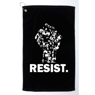 Resist Fist Pattern Hand Platinum Collection Golf Towel