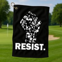 Resist Fist Pattern Hand Golf Towel