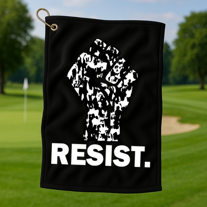 Resist Fist Pattern Hand Golf Towel
