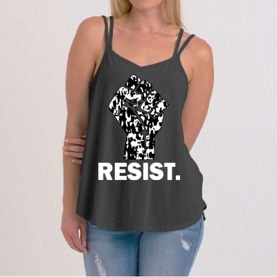 Resist Fist Pattern Hand Women's Strappy Tank