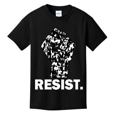 Resist Fist Pattern Hand Kids T-Shirt