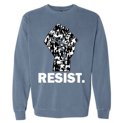 Resist Fist Pattern Hand Garment-Dyed Sweatshirt