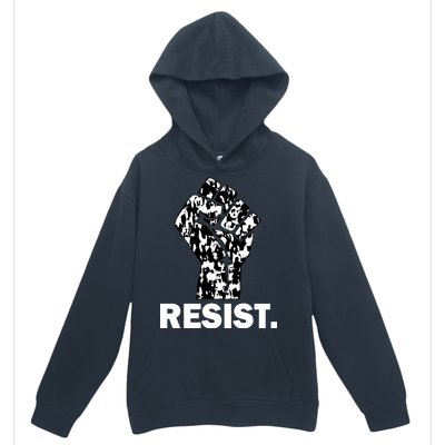 Resist Fist Pattern Hand Urban Pullover Hoodie