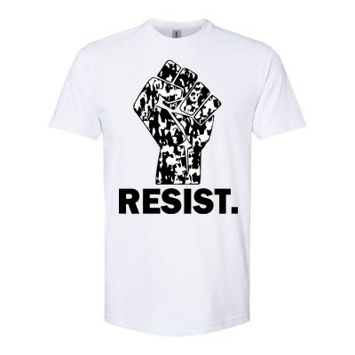 Resist Fist Pattern Hand Softstyle CVC T-Shirt