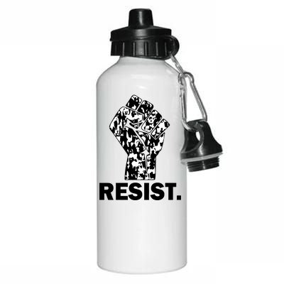 Resist Fist Pattern Hand Aluminum Water Bottle