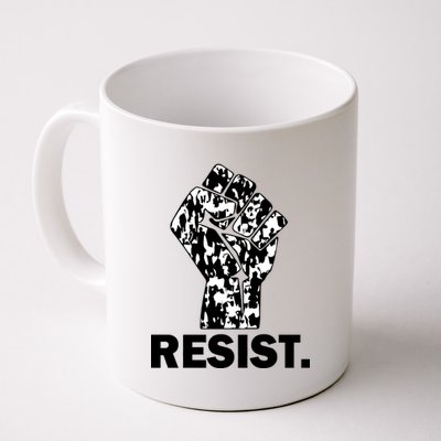 Resist Fist Pattern Hand Coffee Mug