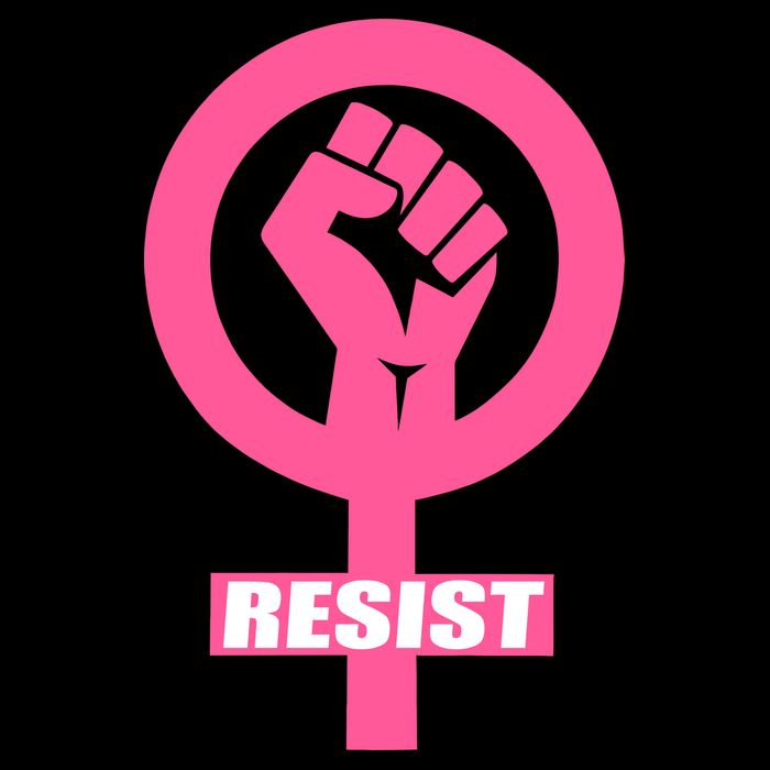 Resist Fist Women's Rights Logo Anti Trump Protest Apron