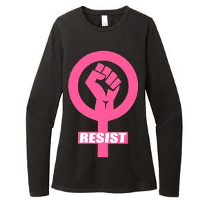 Resist Fist Women's Rights Logo Anti Trump Protest Womens CVC Long Sleeve Shirt