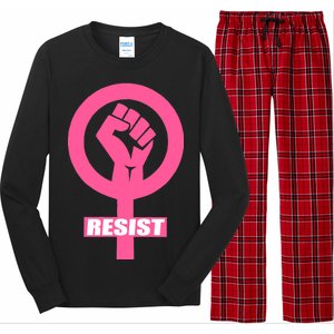 Resist Fist Women's Rights Logo Anti Trump Protest Long Sleeve Pajama Set