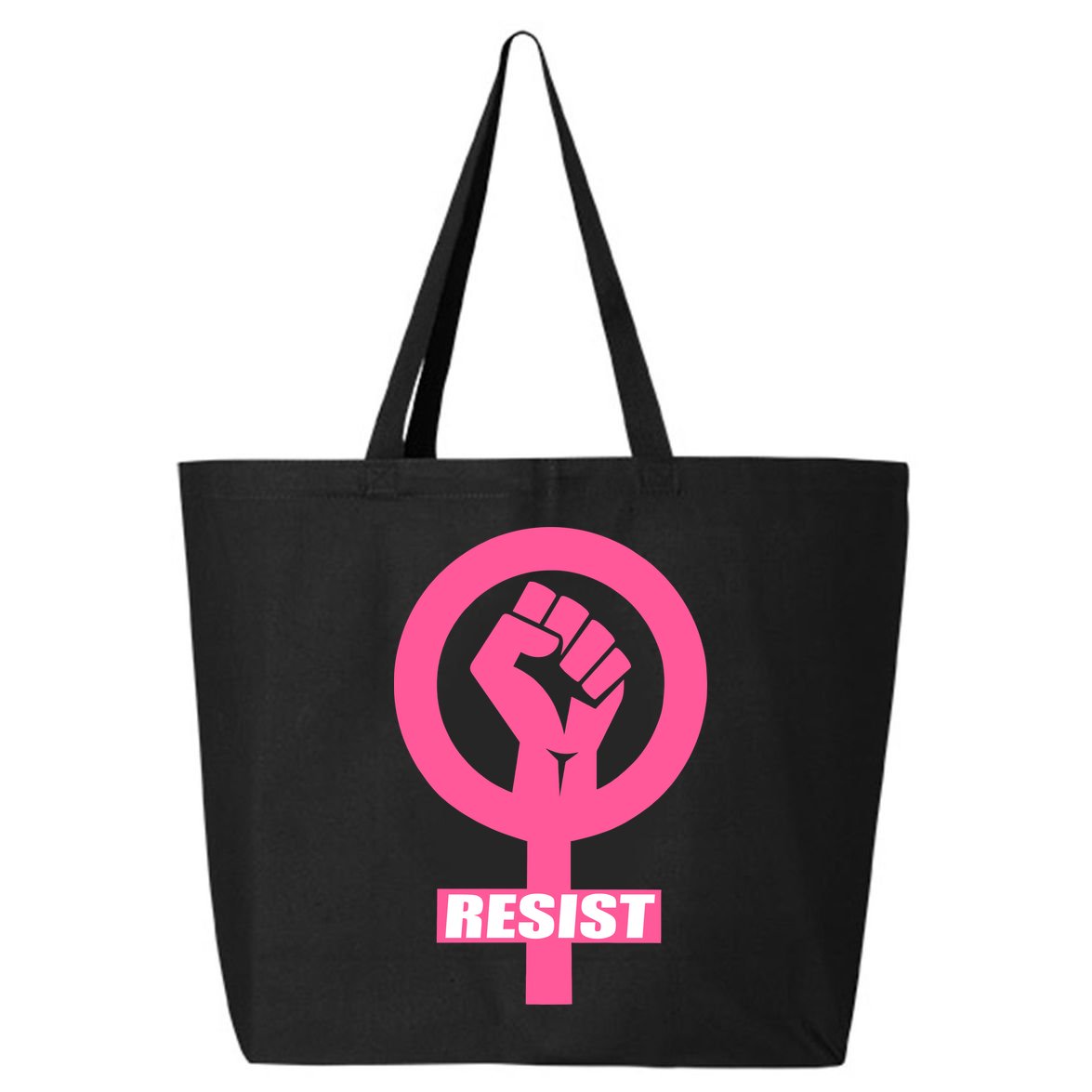 Resist Fist Women's Rights Logo Anti Trump Protest 25L Jumbo Tote