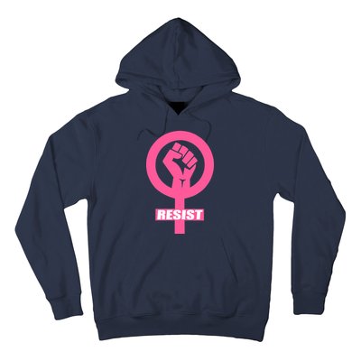 Resist Fist Women's Rights Logo Anti Trump Protest Hoodie