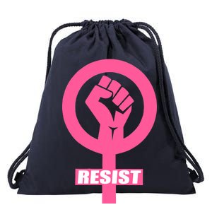 Resist Fist Women's Rights Logo Anti Trump Protest Drawstring Bag