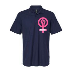 Resist Fist Women's Rights Logo Anti Trump Protest Softstyle Adult Sport Polo