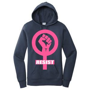 Resist Fist Women's Rights Logo Anti Trump Protest Women's Pullover Hoodie