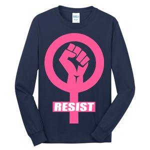 Resist Fist Women's Rights Logo Anti Trump Protest Tall Long Sleeve T-Shirt