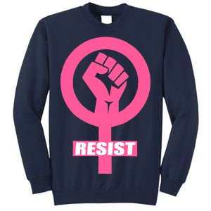 Resist Fist Women's Rights Logo Anti Trump Protest Tall Sweatshirt