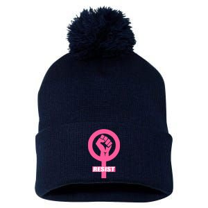 Resist Fist Women's Rights Logo Anti Trump Protest Pom Pom 12in Knit Beanie