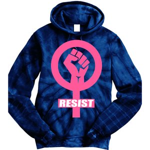 Resist Fist Women's Rights Logo Anti Trump Protest Tie Dye Hoodie