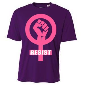 Resist Fist Women's Rights Logo Anti Trump Protest Cooling Performance Crew T-Shirt