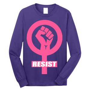 Resist Fist Women's Rights Logo Anti Trump Protest Long Sleeve Shirt