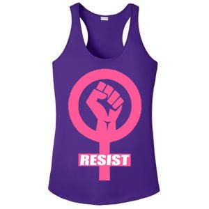 Resist Fist Women's Rights Logo Anti Trump Protest Ladies PosiCharge Competitor Racerback Tank