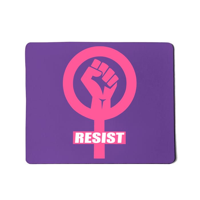 Resist Fist Women's Rights Logo Anti Trump Protest Mousepad