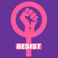 Resist Fist Women's Rights Logo Anti Trump Protest Cooling Performance Long Sleeve Crew