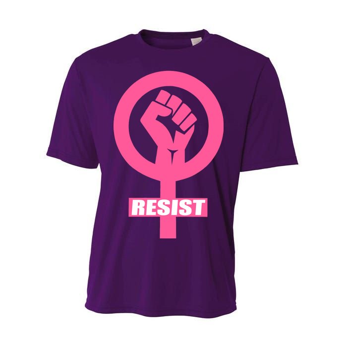 Resist Fist Women's Rights Logo Anti Trump Protest Performance Sprint T-Shirt