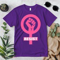 Resist Fist Women's Rights Logo Anti Trump Protest Premium T-Shirt