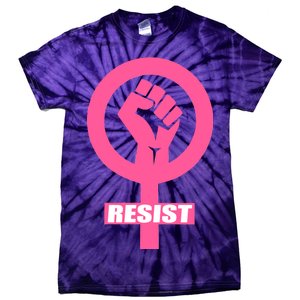 Resist Fist Women's Rights Logo Anti Trump Protest Tie-Dye T-Shirt