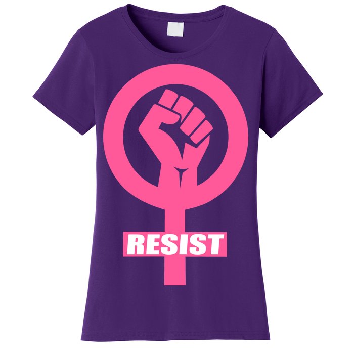 Resist Fist Women's Rights Logo Anti Trump Protest Women's T-Shirt