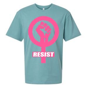 Resist Fist Women's Rights Logo Anti Trump Protest Sueded Cloud Jersey T-Shirt