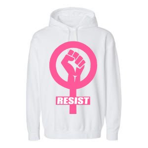 Resist Fist Women's Rights Logo Anti Trump Protest Garment-Dyed Fleece Hoodie