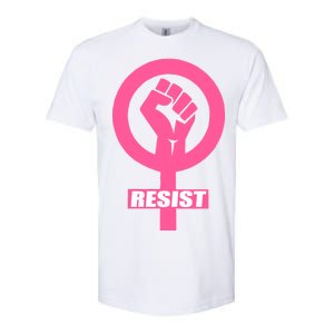 Resist Fist Women's Rights Logo Anti Trump Protest Softstyle CVC T-Shirt