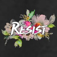 Resist Flower Logo 7 Panel Mesh Trucker Snapback Hat