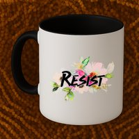 Resist Flower Logo Mug