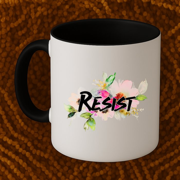 Resist Flower Logo Mug