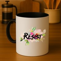 Resist Flower Logo Mug