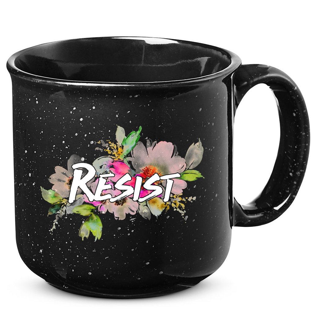 Resist Flower Logo 15oz Campfire Ceramic Mug