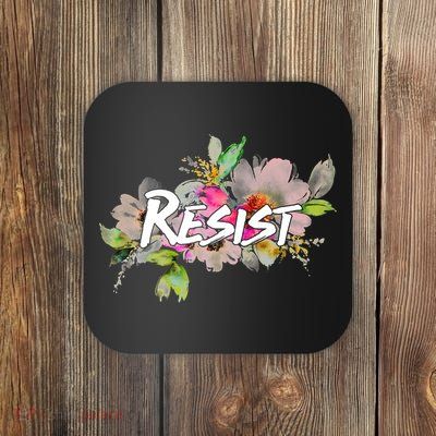 Resist Flower Logo Coaster