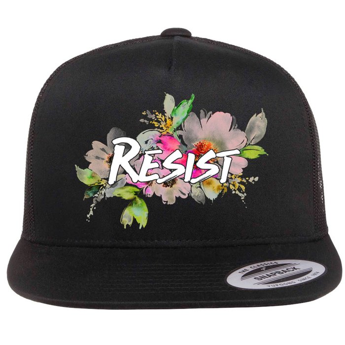 Resist Flower Logo Flatbill Hat