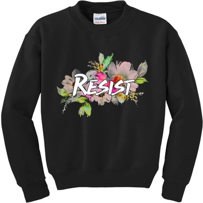 Resist Flower Logo Kids Sweatshirt