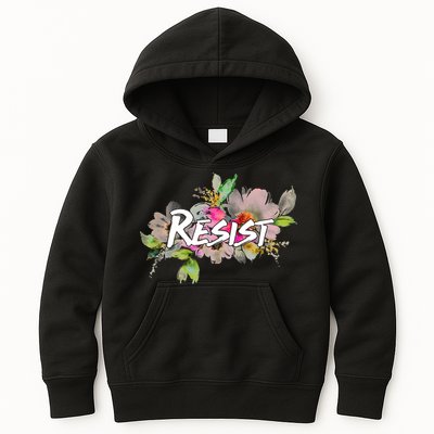 Resist Flower Logo Kids Hoodie
