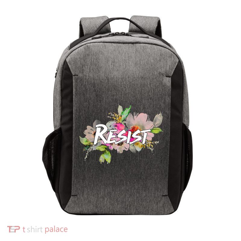 Resist Flower Logo Vector Backpack