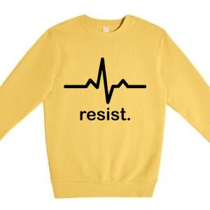 Resist Heart Beat Resistance Logo Premium Crewneck Sweatshirt