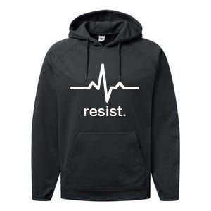 Resist Heart Beat Resistance Logo Performance Fleece Hoodie